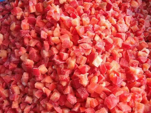Professional Factory  Iqf Frozen Vegetable  Red Pepper Dice Slice  Frozen Red Pepper Dices
