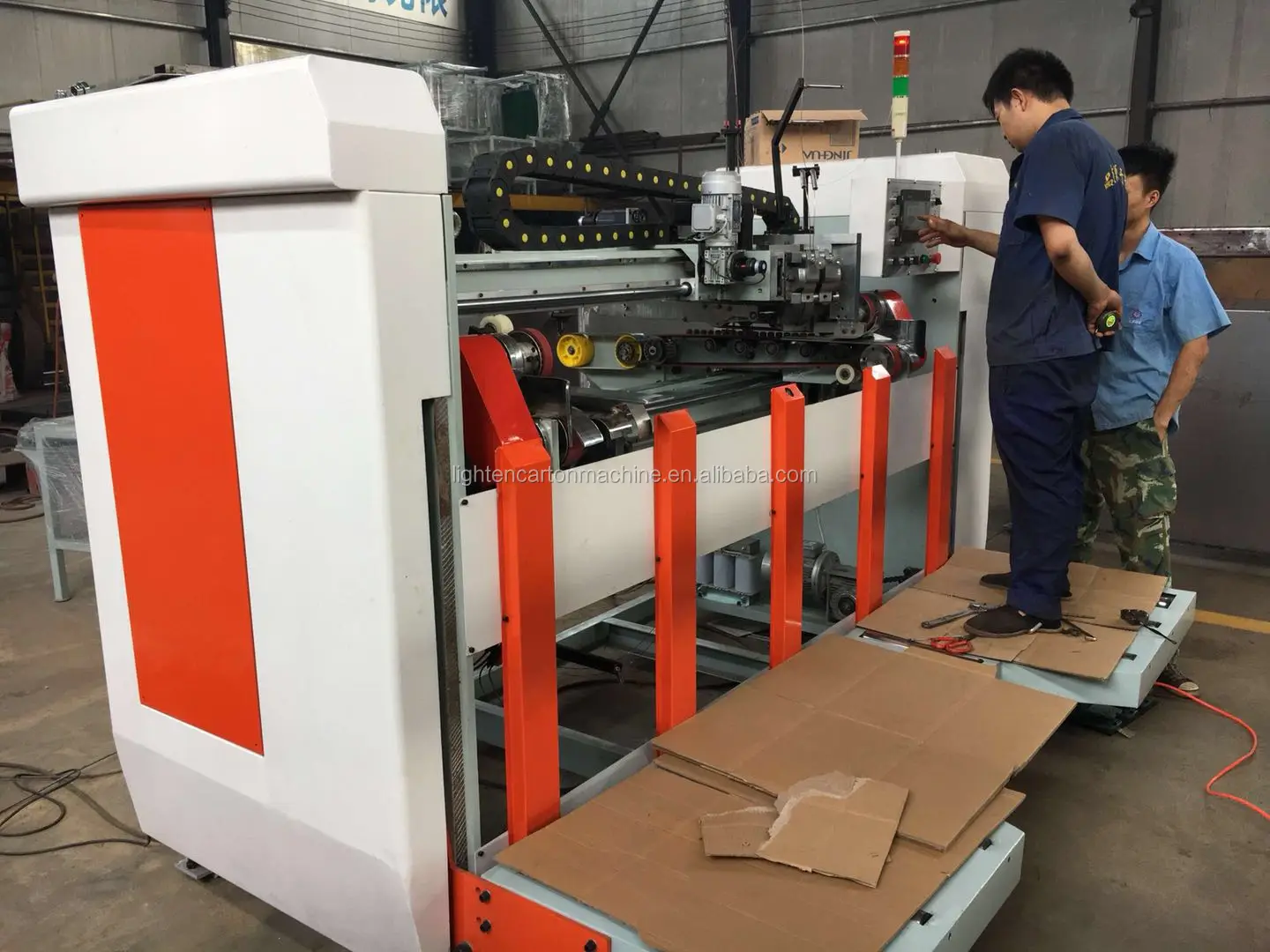 one piece semi automatic carton cardboard stitching machine box
