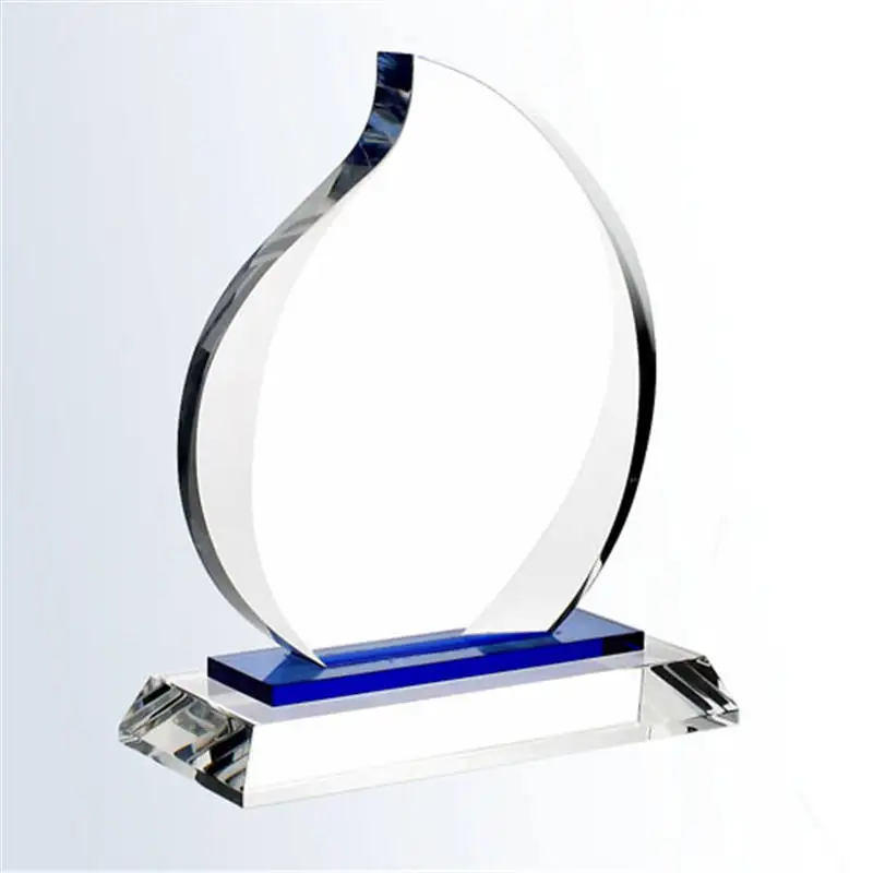 Acrylic Award Custom Logo Carved Blank Acrylic Trophy With Base