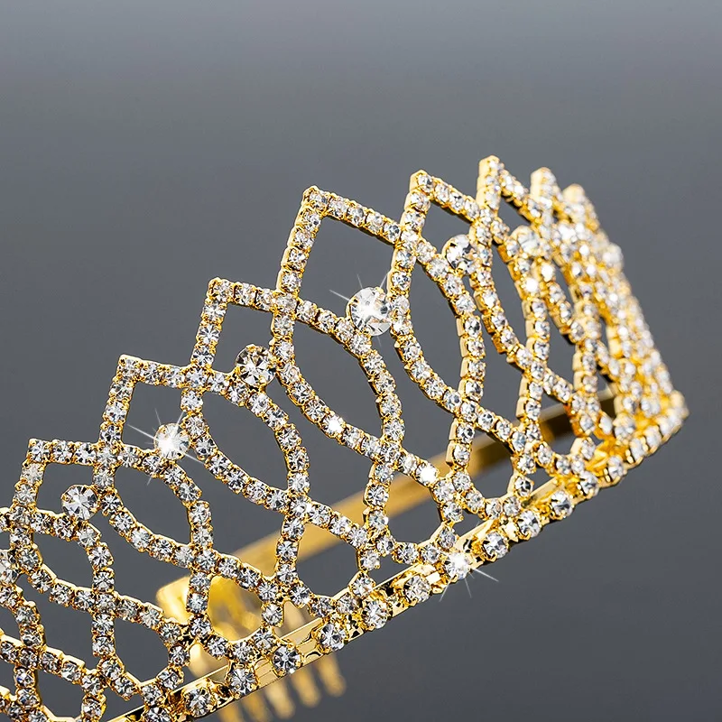 
Crystal Rhinestone Bejeweled Bridal Headdress Hair Accessories Wedding Hair Decoration Crown 