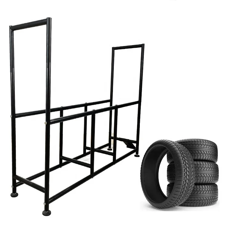 Store Garage Warehouse Auto Accessories Tire Storage Rack Passenger Car Truck Motorcycle Wheel Tire Metal Display Stand Shelf