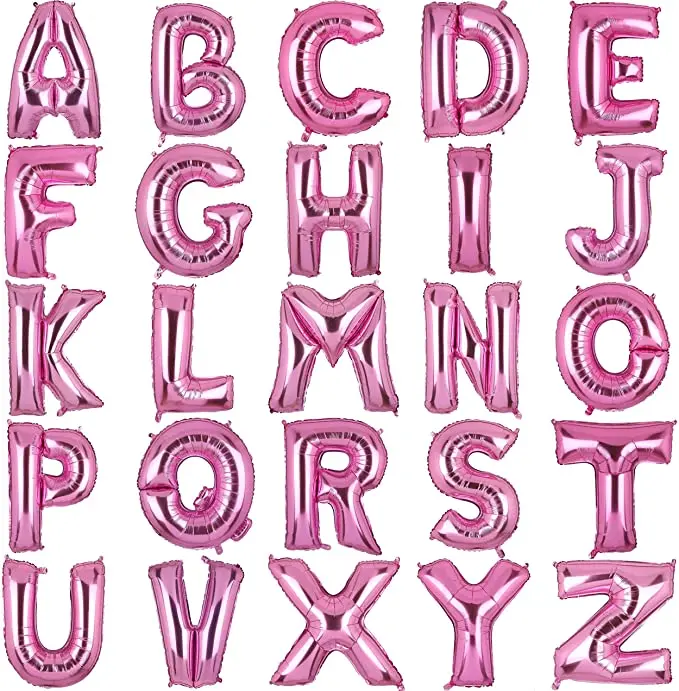 16/32/40 Inch Party Balloons Metallic Helium Letter&Number Birthday Foil Balloons