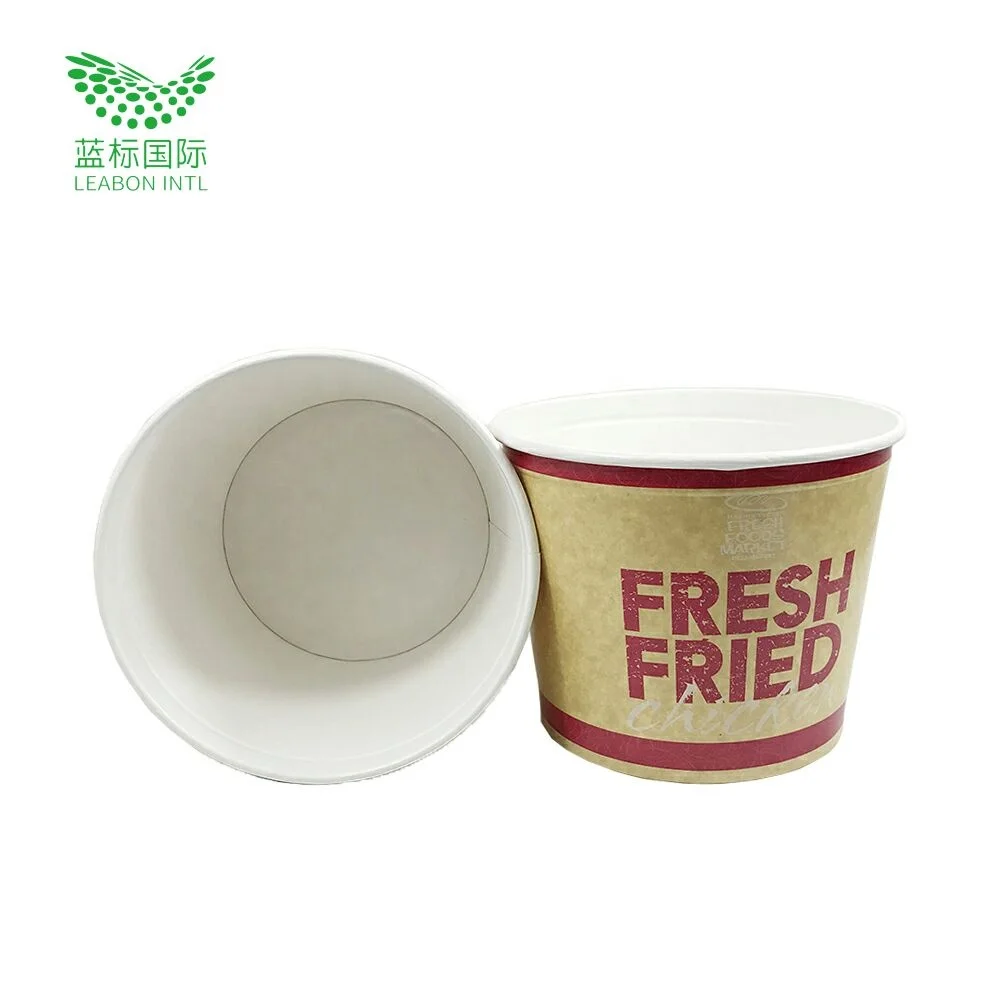 Comfortable and User, Friendly Design 1000ml KFC fried chicken bucket with PP lid