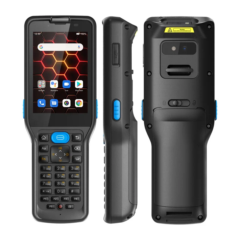 UNIWA V350 Handheld Android 12 Industrial PDA 5-Inch 2D Barcode Scanner T9 Keyboard 4GB Memory Wi-Fi Communication Rugged Design