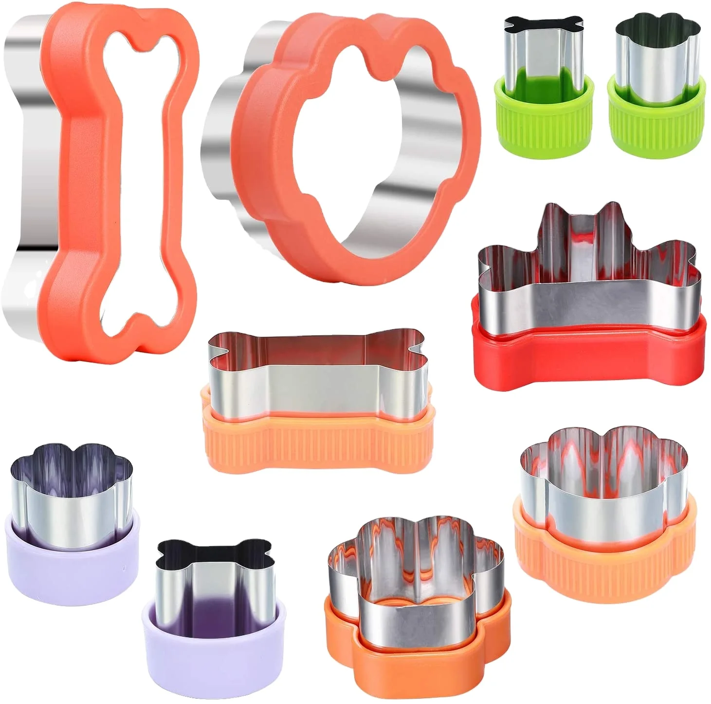 Sandwich Cutter and Sealer Bread Sandwich Decruster Pancake Maker DIY Cookie Cutters for Kids Fruit Vegetable Cutter Shapes Set