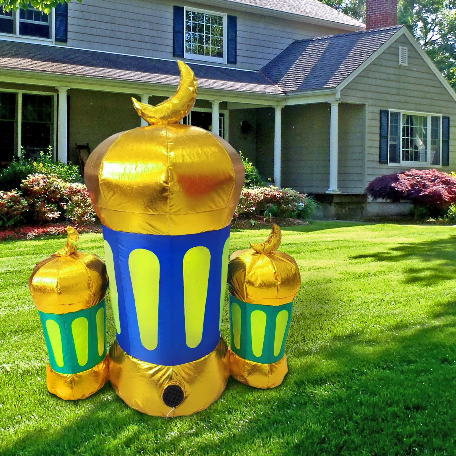 Ourwarm Customized Islam Outdoor Ramadan Inflatable Decoration Eid Islam Blow Up Mubarak Decorations