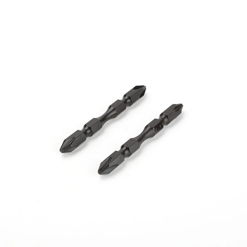 Double ended PH2 cross head drill bit for screwdrivers