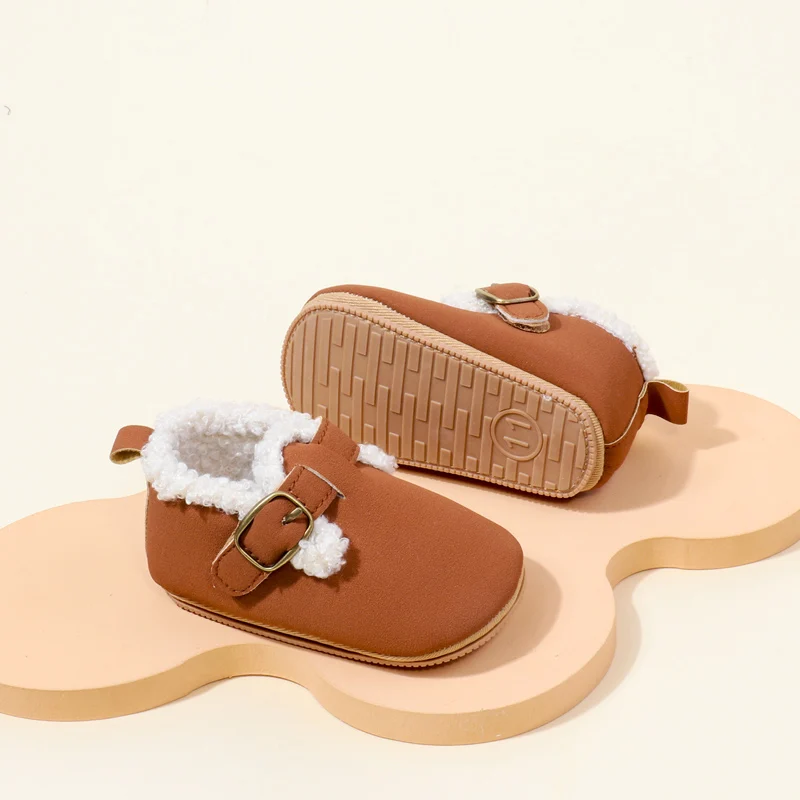 High Quality Unisex Winter Warm TPR Outsole Sneakers for Baby Toddlers Anti-Slippery Features EVA Insole Material for Boys Girls