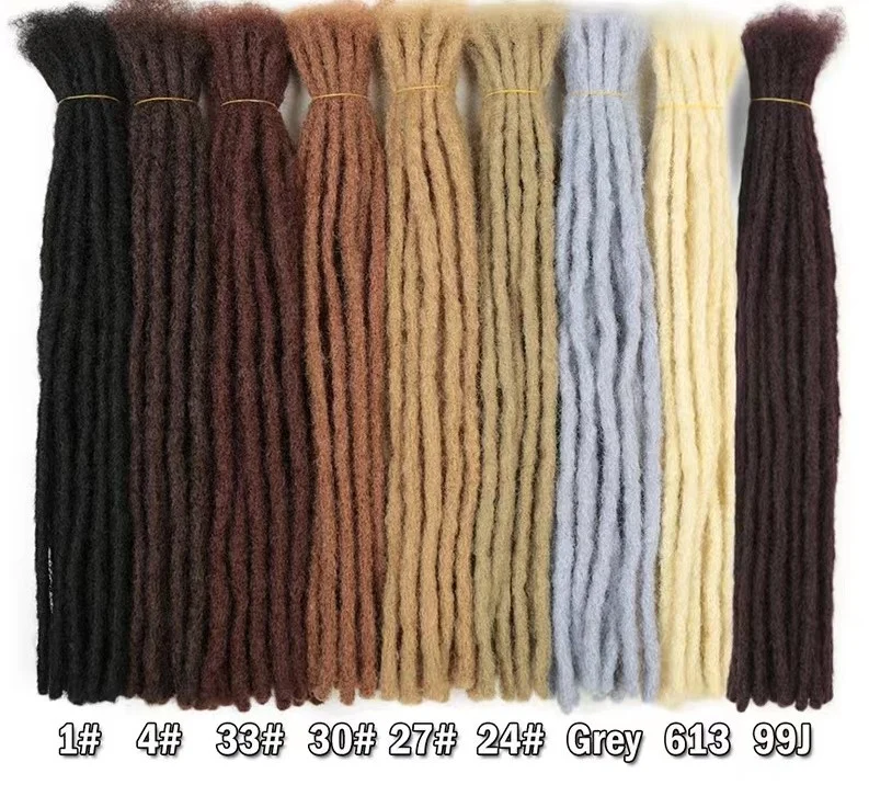 14 16 18 20 Inches 2 mm 4 mm 6 mm virgin human Hair Extensions afro kinky curly hair Crochet Dreadlocks braiding hair