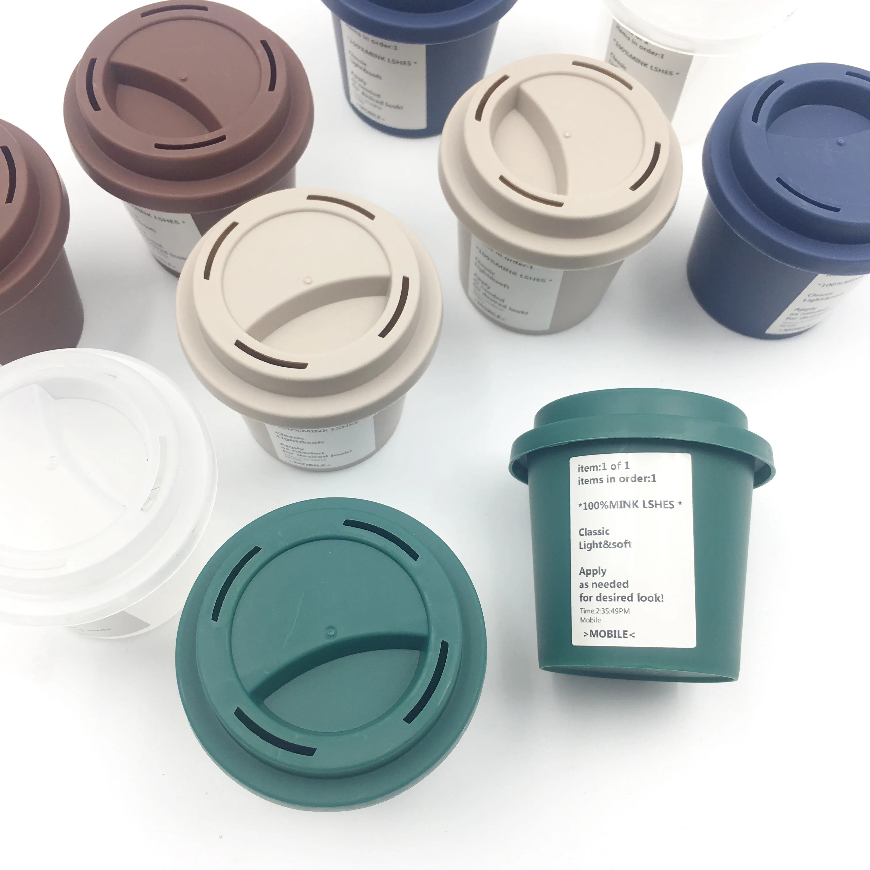 
Hot products custom small disposable paper eyelash coffee cup packaging boxes 