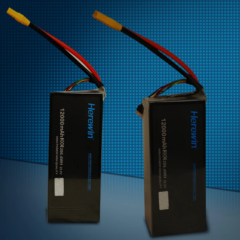 Herewin 12000mAh 6S 22.2V 20C Rechargeable Polymer Lithium Lipo Battery for Drone