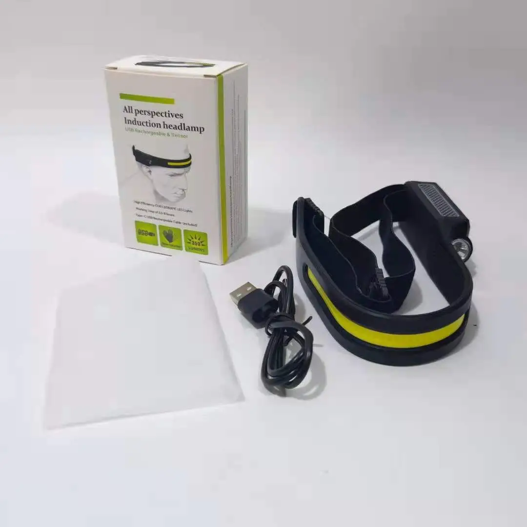 5 Lighting Modes LED Headlight Lightweight Silicone XPE COB Headlamp for Fishing Camping