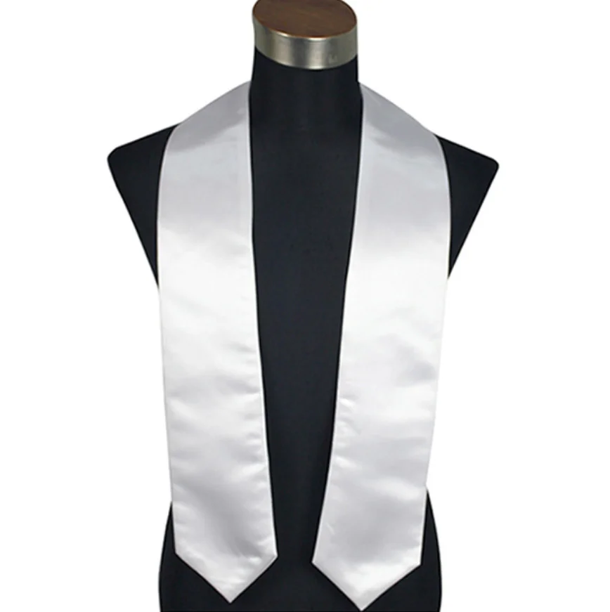 
Ready to ship Blank white sublimation printing Graduation stoles 