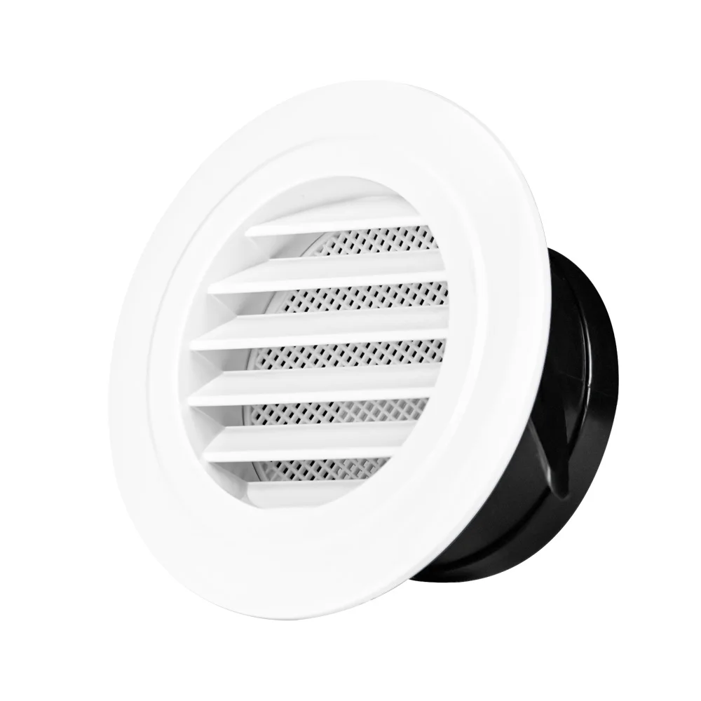 6 inch Round Air Vents Louver,  Louvered Grille Cover Vent Flat Ducting Air Vent Wall  for HVAC Ventilation
