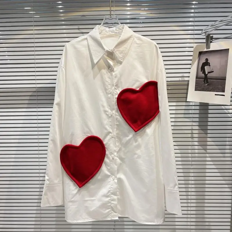 Shirts for Women Long Sleeve Button Up Shirt Collared Tops and Blouse 2022 Spring Fashion Loose Casual White Shirt
