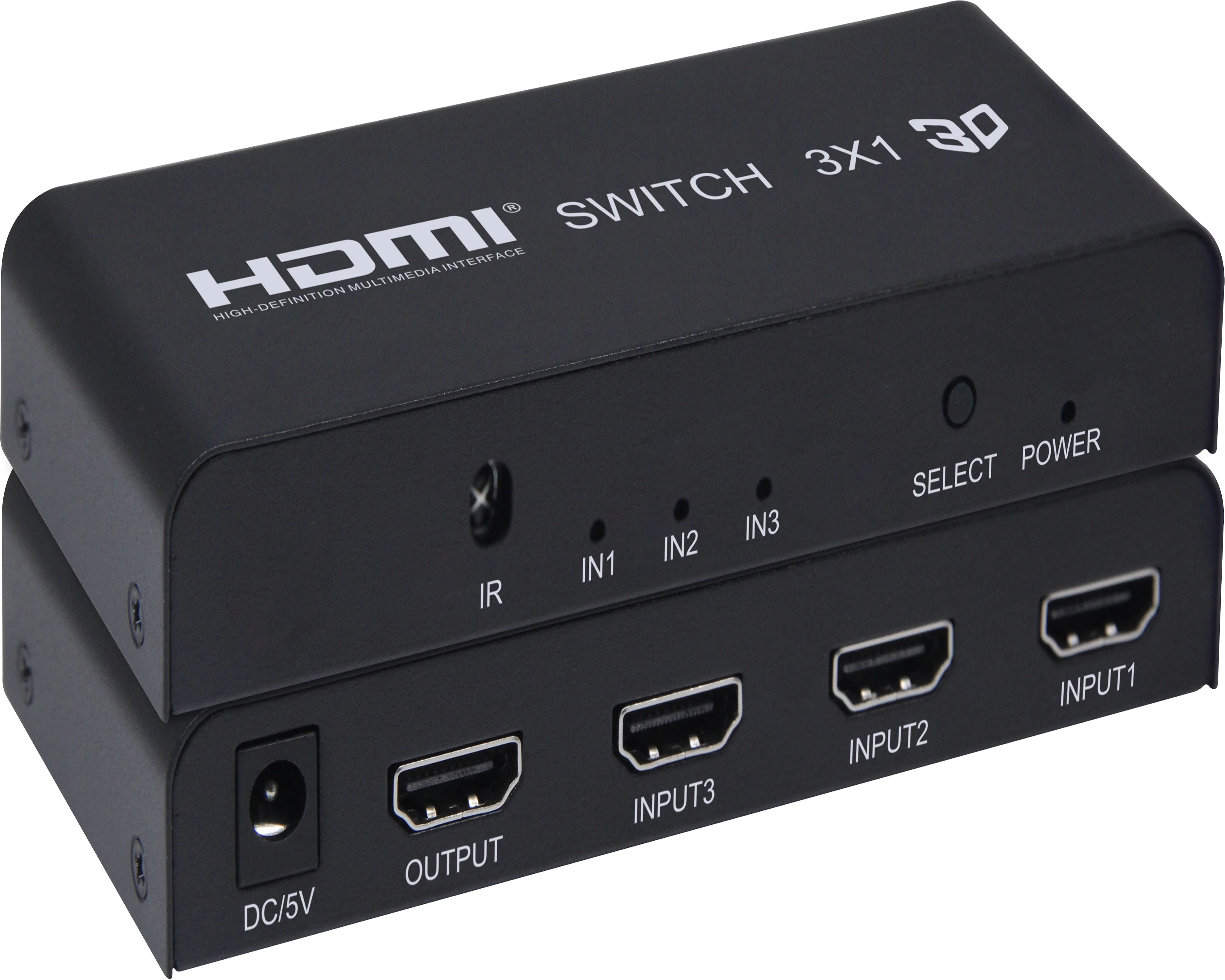 
3 Port HDMI Switch 3x1 Auto Switch 3-In 1-Out HDMI Switch Converter 