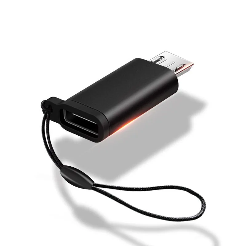Переходник OTG с разъемом Type-c «Мама» на micro usb «папа» ремешком