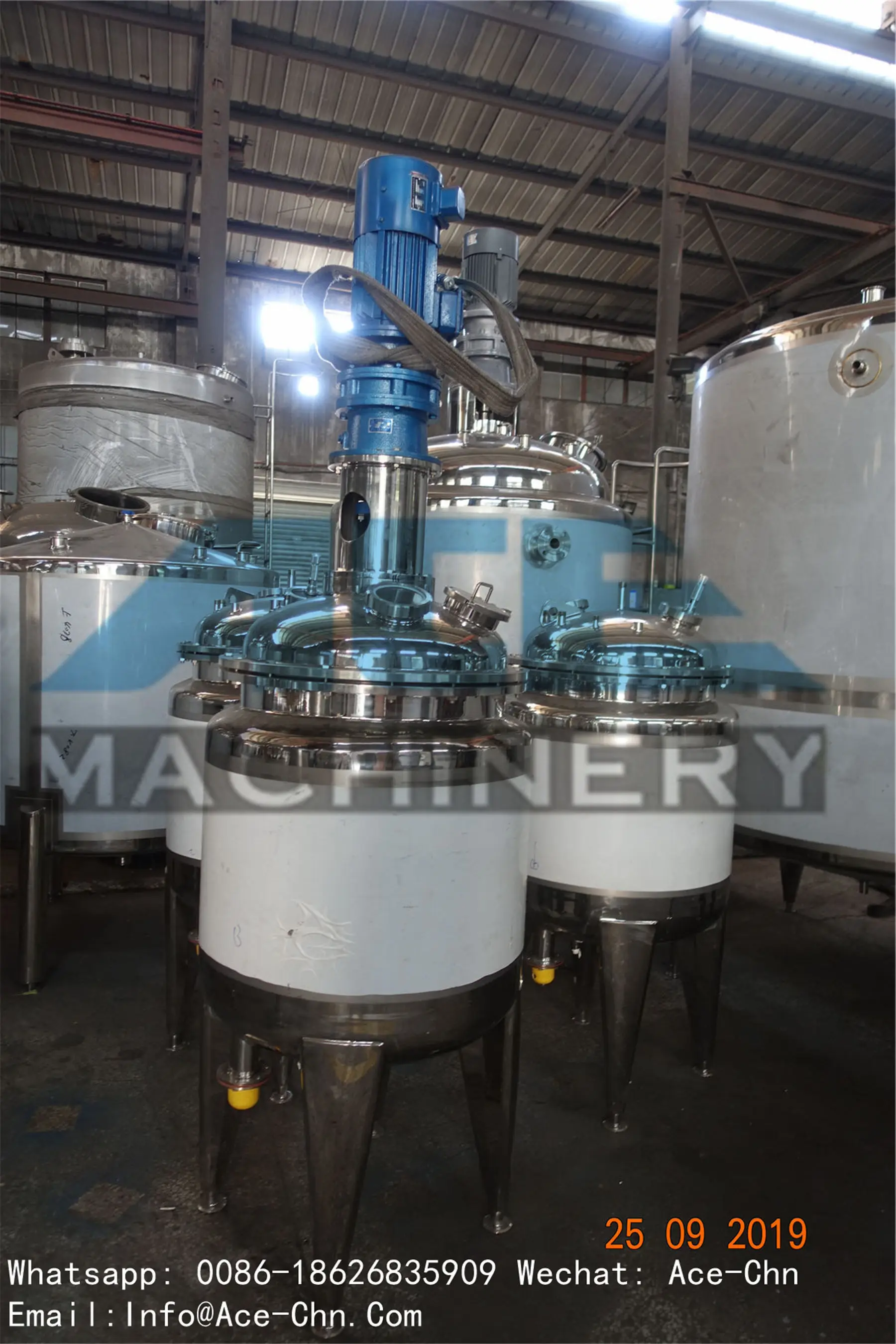 Ace 1000L Electric Heating Soap Shampoo Body Lotion Making Machine Blending / Small Mixing Tank