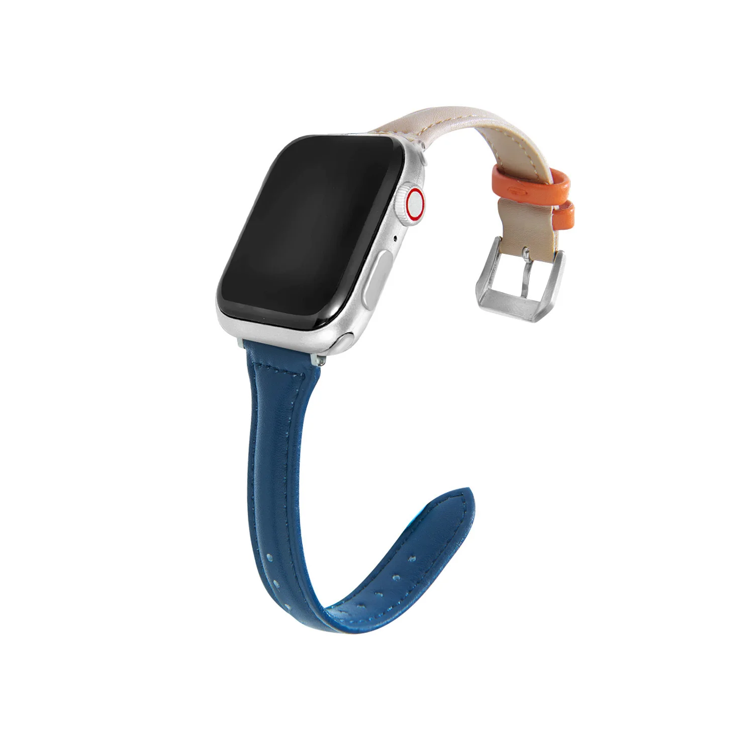 Ремешок сменный тонкий из натуральной кожи для Apple Watch SE Series 6 5 38 мм 40 42