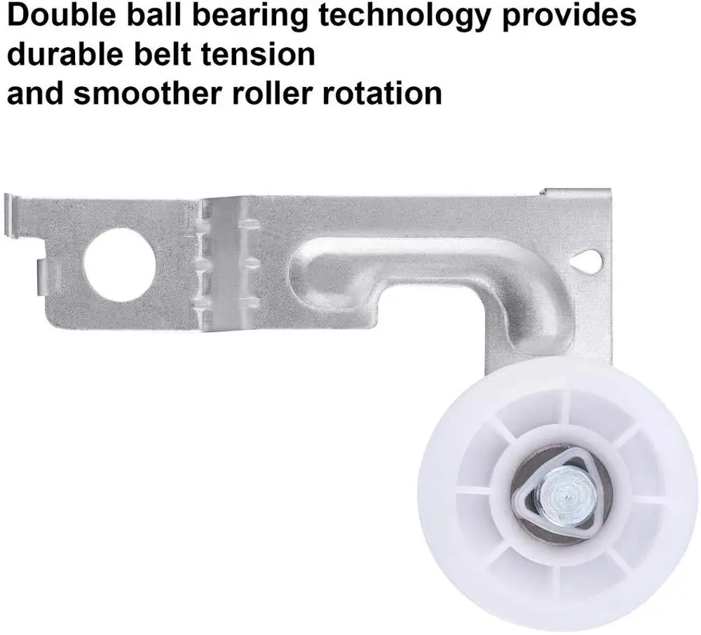 (Pack of 4) 4581EL2002C Dryer Drum Roller Assembly, 4400EL2001A Dryer Belt and 4561EL3002A Dryer Motor Idler Pulley with Spring