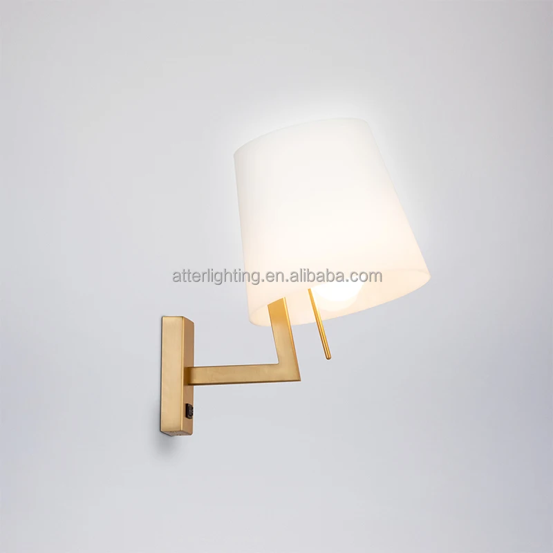 Simple Personality Aisle Bedroom Head Acrylic Lamp Shade Wall Lamp With On/Off Rocker Switch