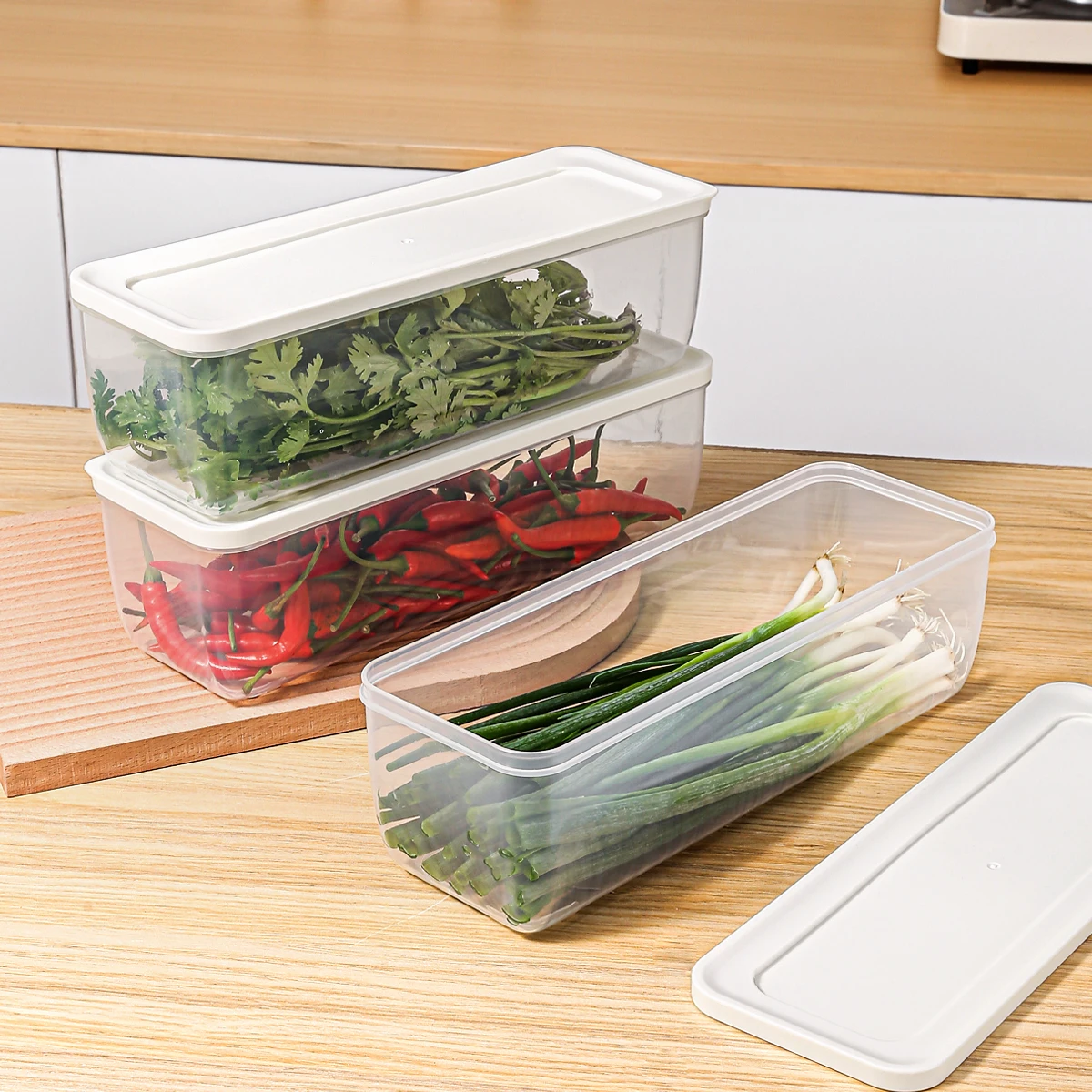 Wholesale OEM Airtight Food Container Plastic Clear Tall Dry Food Storage Stackable Plastic Container