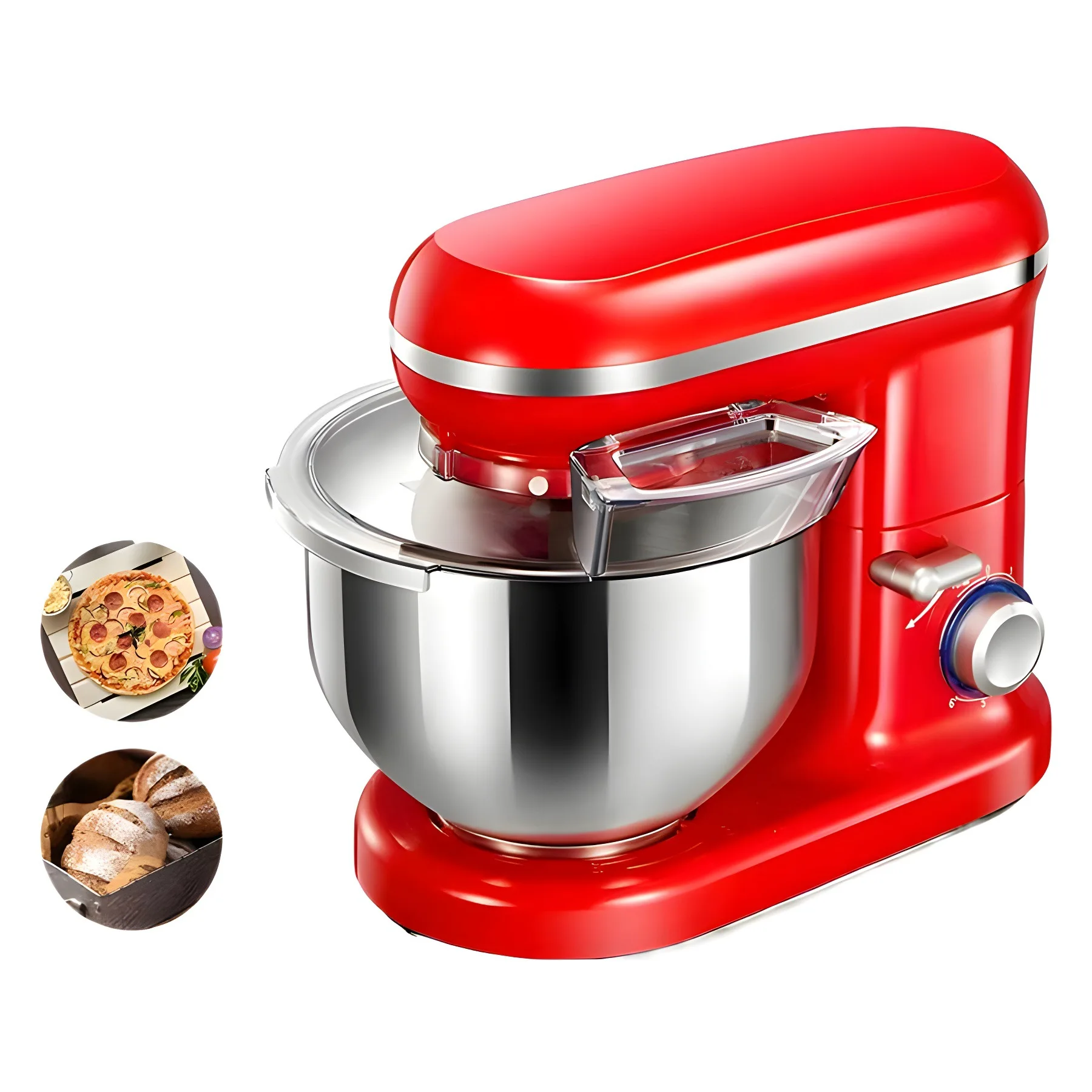 5L 5 liter Best Sale 1000w Powerful Household Electric Stand Mixer with Egg Whisk Dough hook for Baking Cake