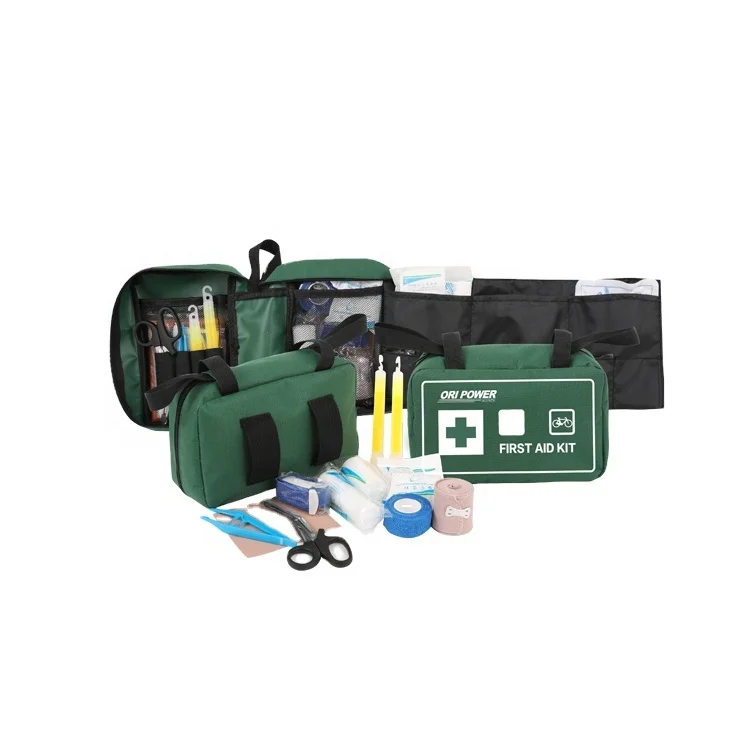 Oripower 601 qualified nylon material green color car safety kit first aid for car fire manufacturers kit car
