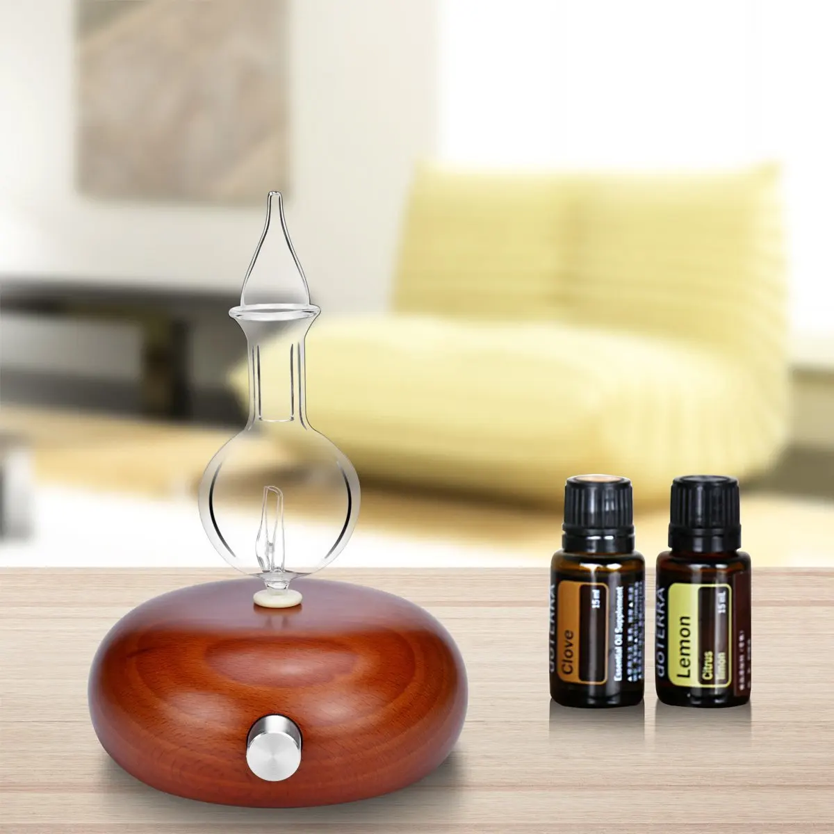 Hotsell Home Decor Real Wood Pure Essential Oil Waterless Nebulizer Diffuser