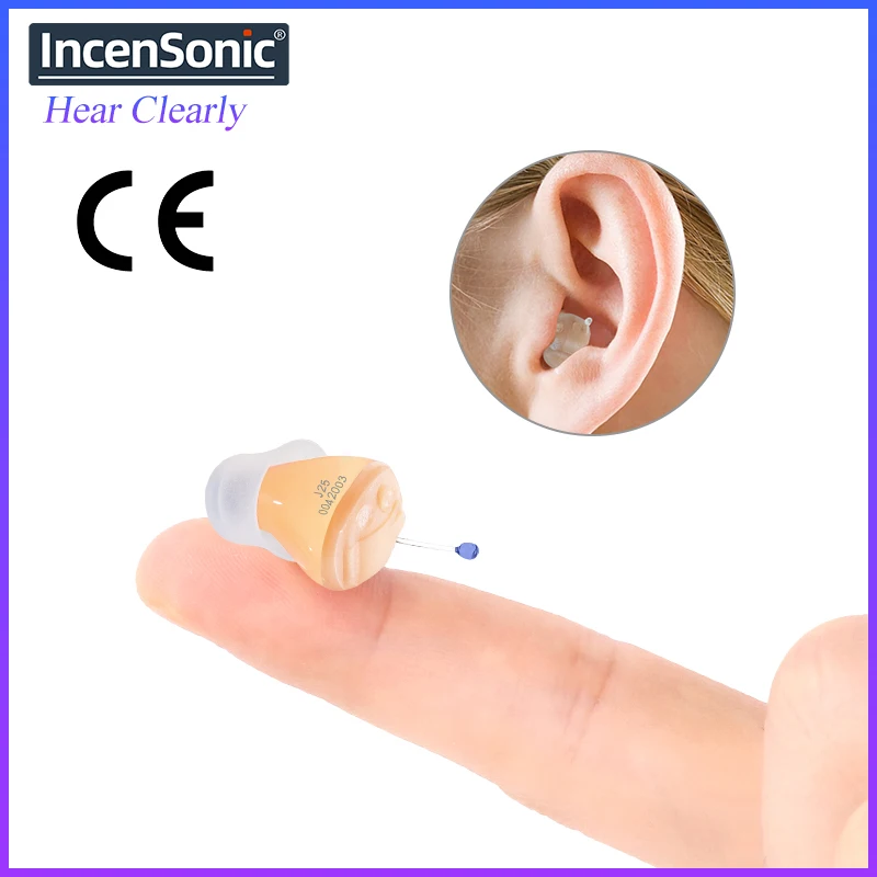 Hearing Aids MINI J25 Audifonos ITC Invisible Portable Ear Sound Amplifier for Eldly/Deafness