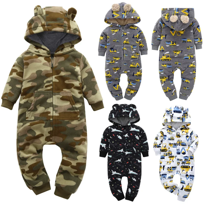 
ecowalson Newborn Cotton Starry Sky Printed Baby Clothes Hooded Warm Long sleeved Baby Rompers Baby Jumpsuit  (62327681488)