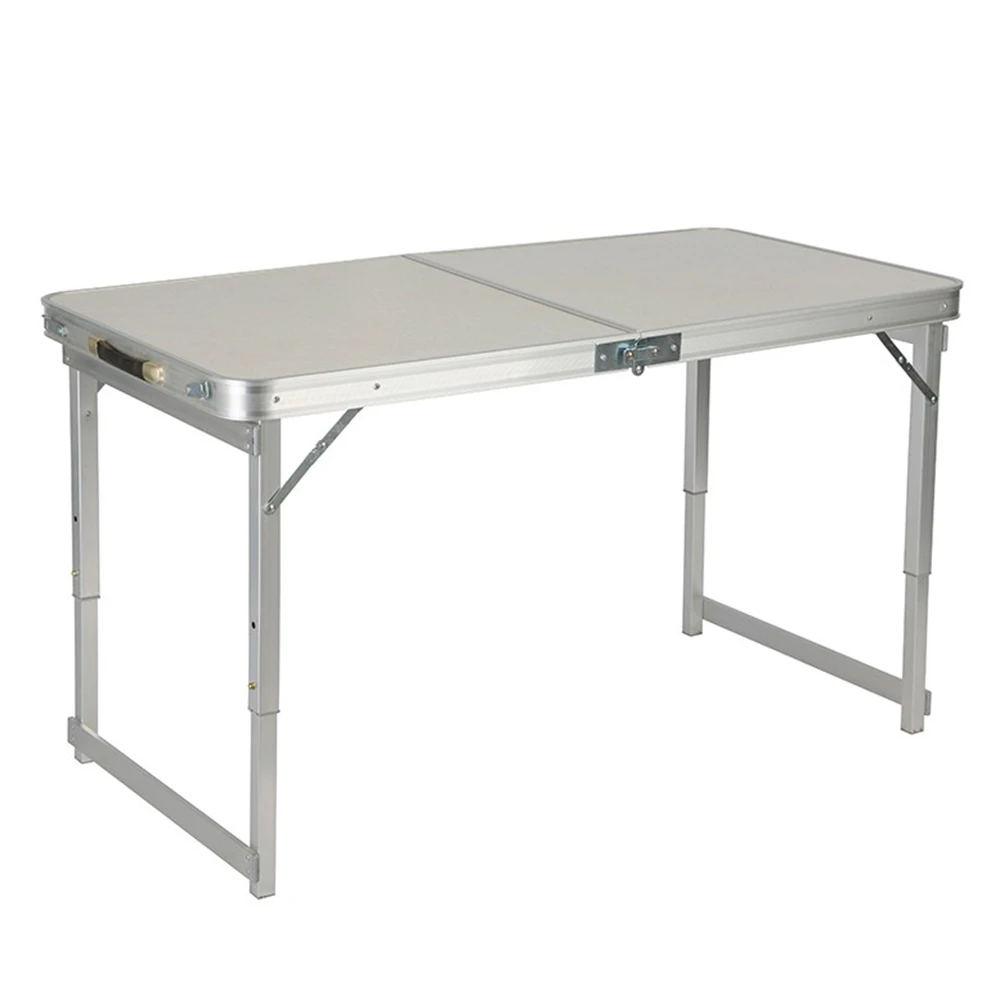 high quality Outdoor white adjustable portable picnic camping folding aluminum table