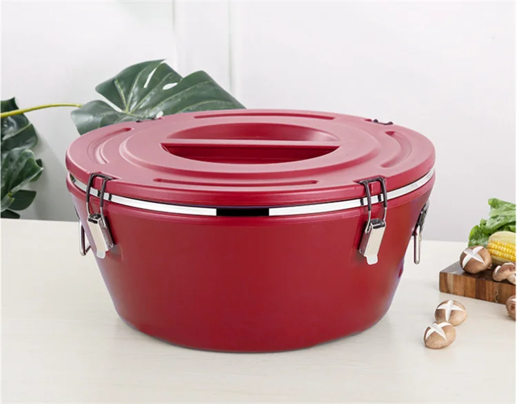 Commercial Use Large Capacity 3 Pcs/Set Stainless Steel Thermal Food Container Insulated Cooler Box