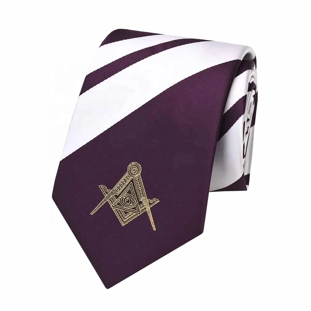 Yili Factory Supplier Custom Handmade 100% Pure Silk Gift Set Religious Freemasonry Tie Masonic