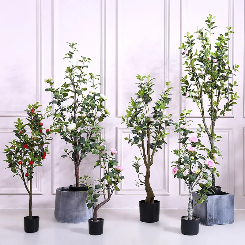 Hot Sale Ginkgo Yellow Tree Wedding Decorative Artificial Green Tree Fake Ginkgo Artificial Red Maple Tree