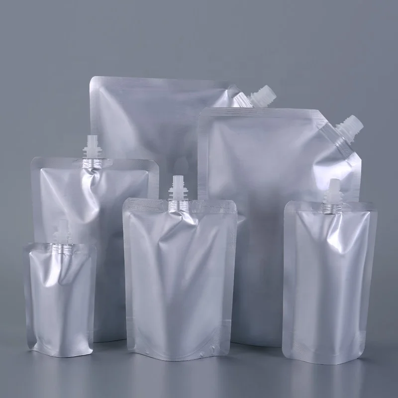 China top spout biodegradable liquid bag 250ml Spout Pouch stand up Water Aluminized foil Pouch
