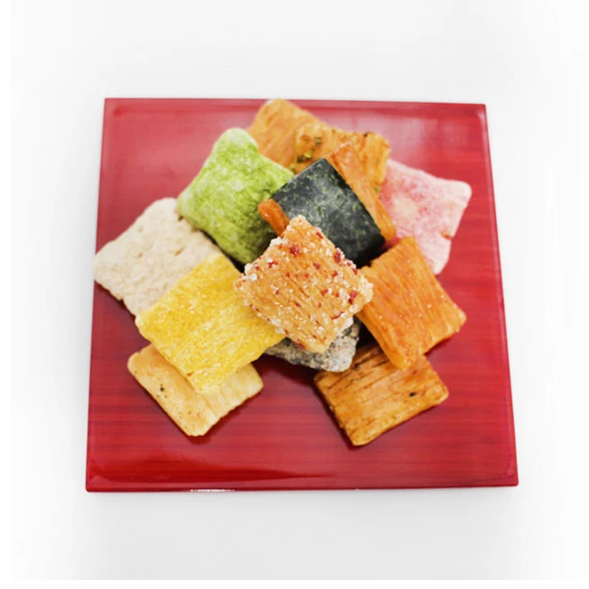 Traditional Japanese confectionery rice cracker snack of 12 month seasonal flavor