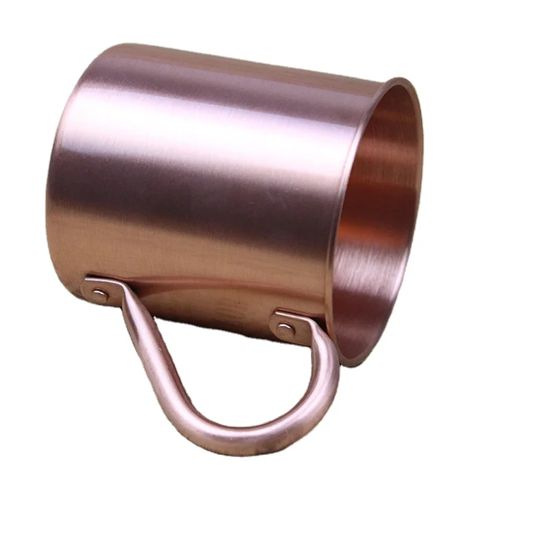 
European Tableware Copper Cup Liquor Beer Mug Unique Rose Golden Color Copper Cup and Mugs with Handle 
