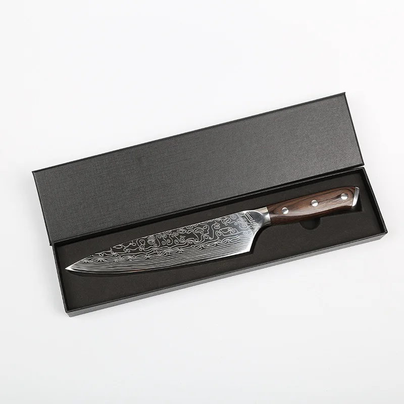 Handcrafted Damascus Knife 8 Inch Chef Knife 67 Layers Damascus With VG10 Core G10 Handle Vacuum Heat Treatment Blade