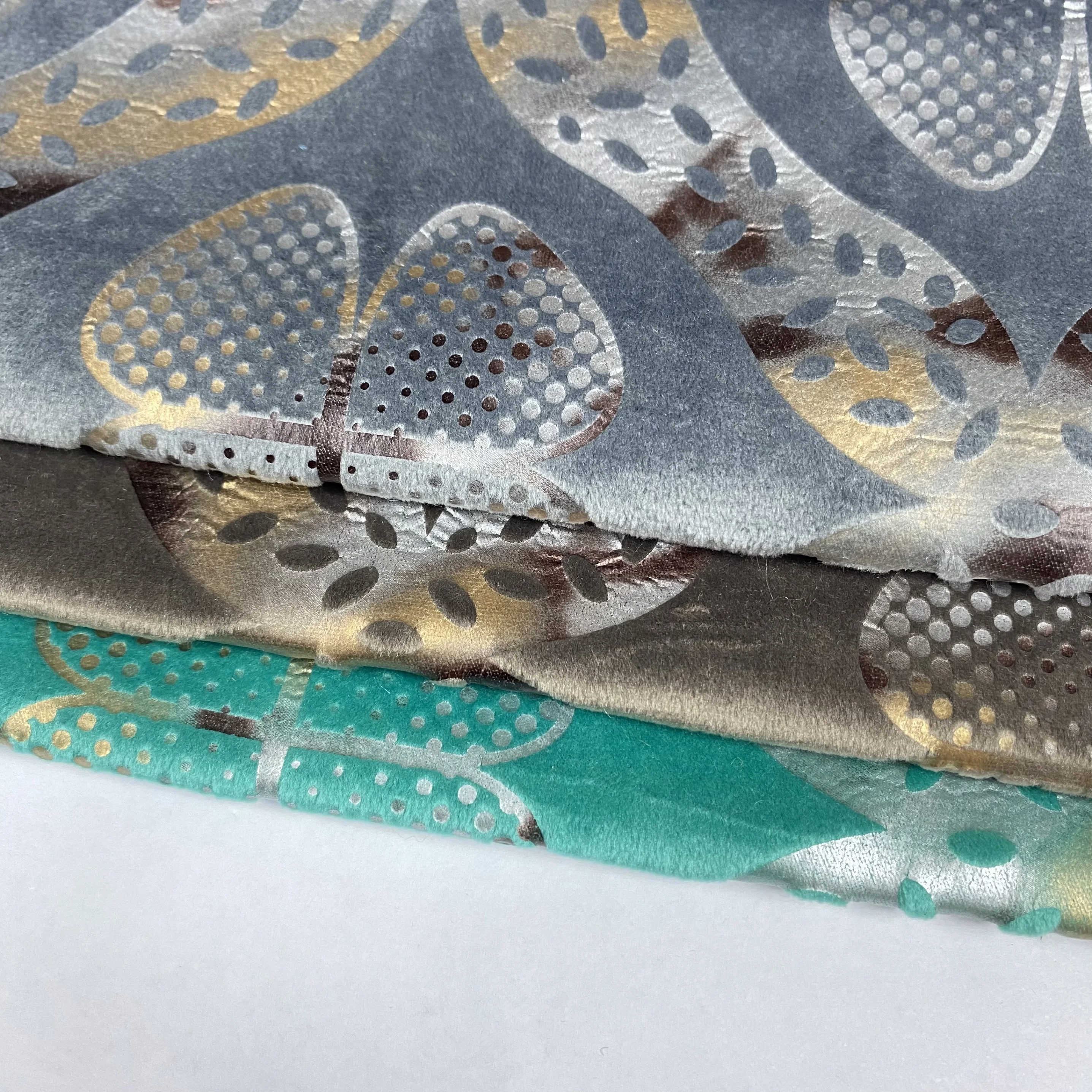 Новая жаккардовая ткань для обивки дивана бархатная с блестками оптовая продажа принтом золотой фольги