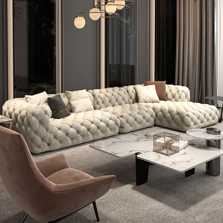 Elegant Sitting Room Recliners Furniture Set Combinable Couch Design U Shape Corner Velvet Living Room Sofa Provide catalog