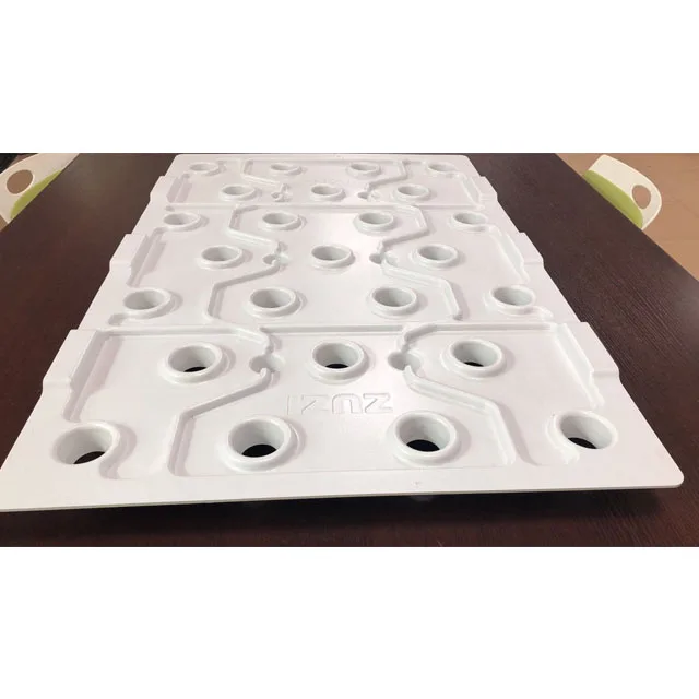 Custom Vacuum Forming White Flat Tray Plastic Blister Packaging Planting Seed Tray Growing Trays