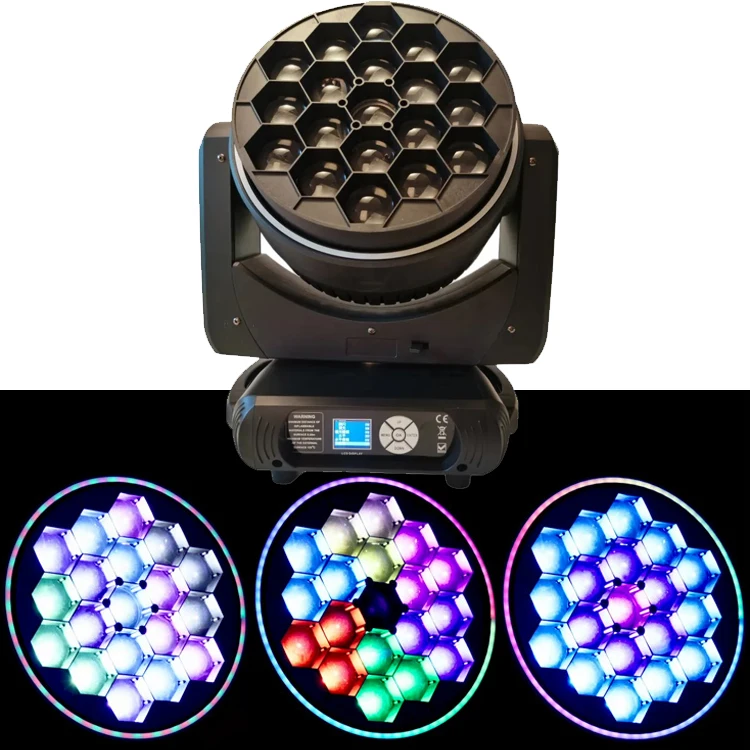 B-EYE K15 19x40W Led Moving Head Light RGBW 4in1 Pixel Zoom Beam Wash FX Pro Entertainment Stage Lighting