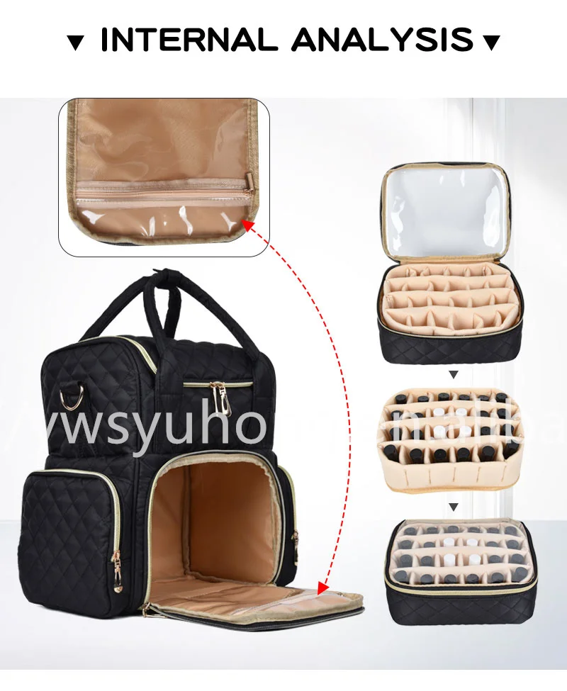Yuhong Nail Polish Case Nail Lamp Storage Case Beautiful Makeup Bag Cosmetic Storage Bag Nail Polish Set Organizer Bag