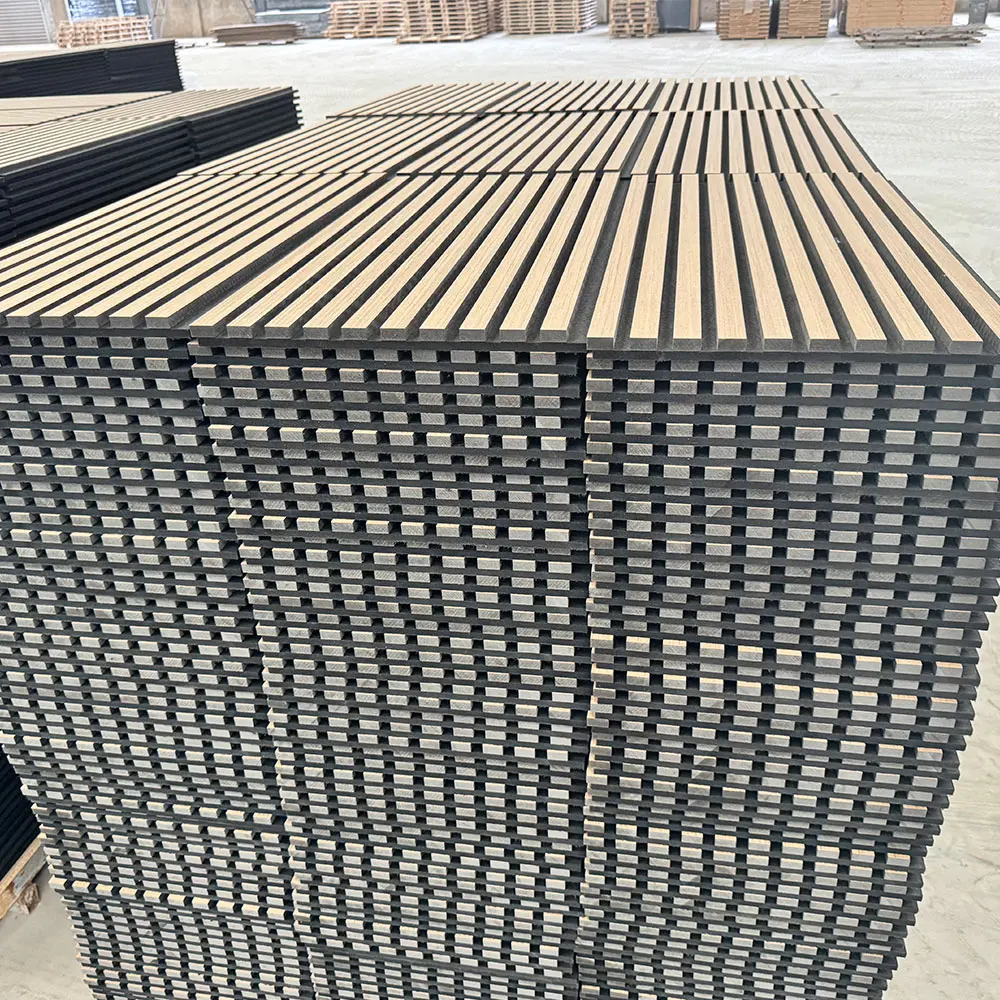 AKUSLAT European Style factory price Wall Panels And Boards Sound Insulation MDF Interior Acoustic Panels For Bedroom