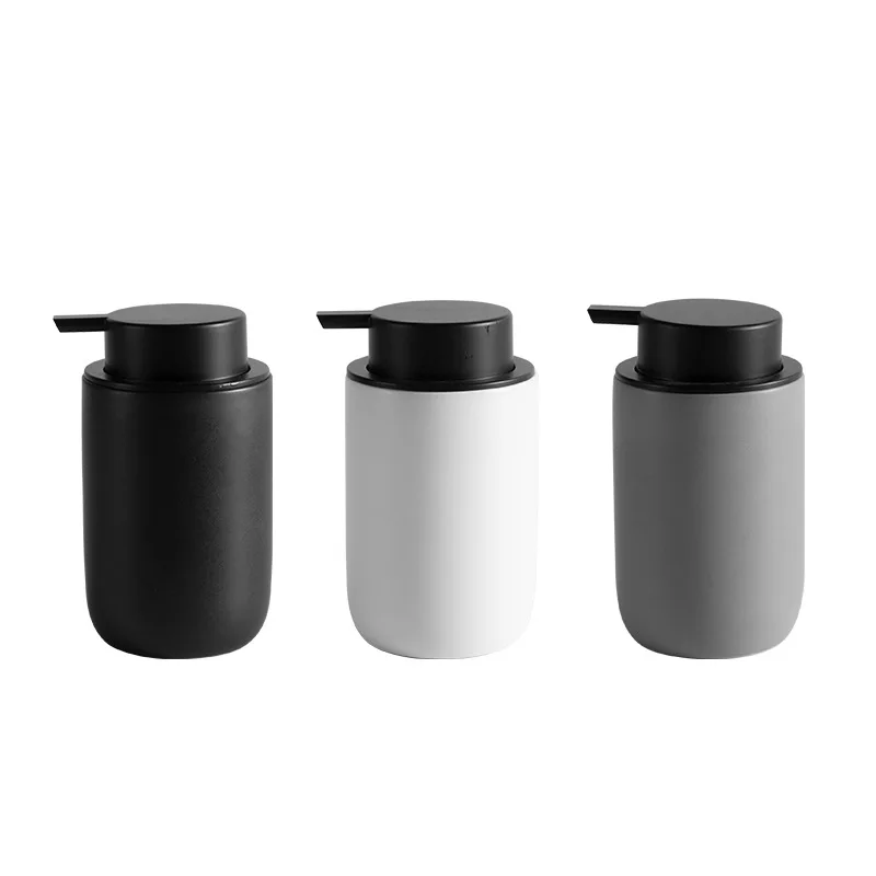 colorful wholesale 4 pieces set ceramic soap dispenser set soap bottle