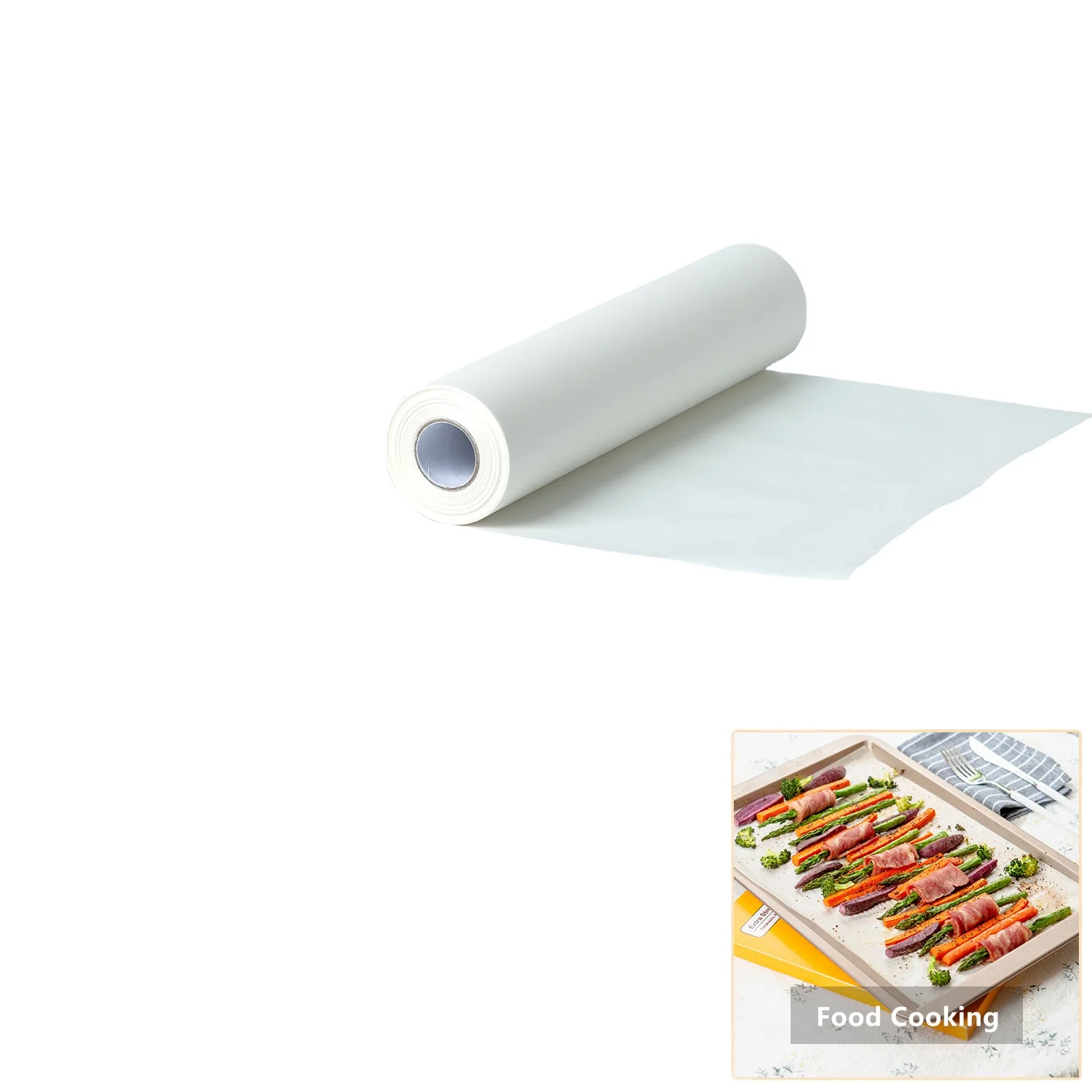 
White Pre-cut Silicone Coated Parchment Baking Paper Sheet in Cooking 