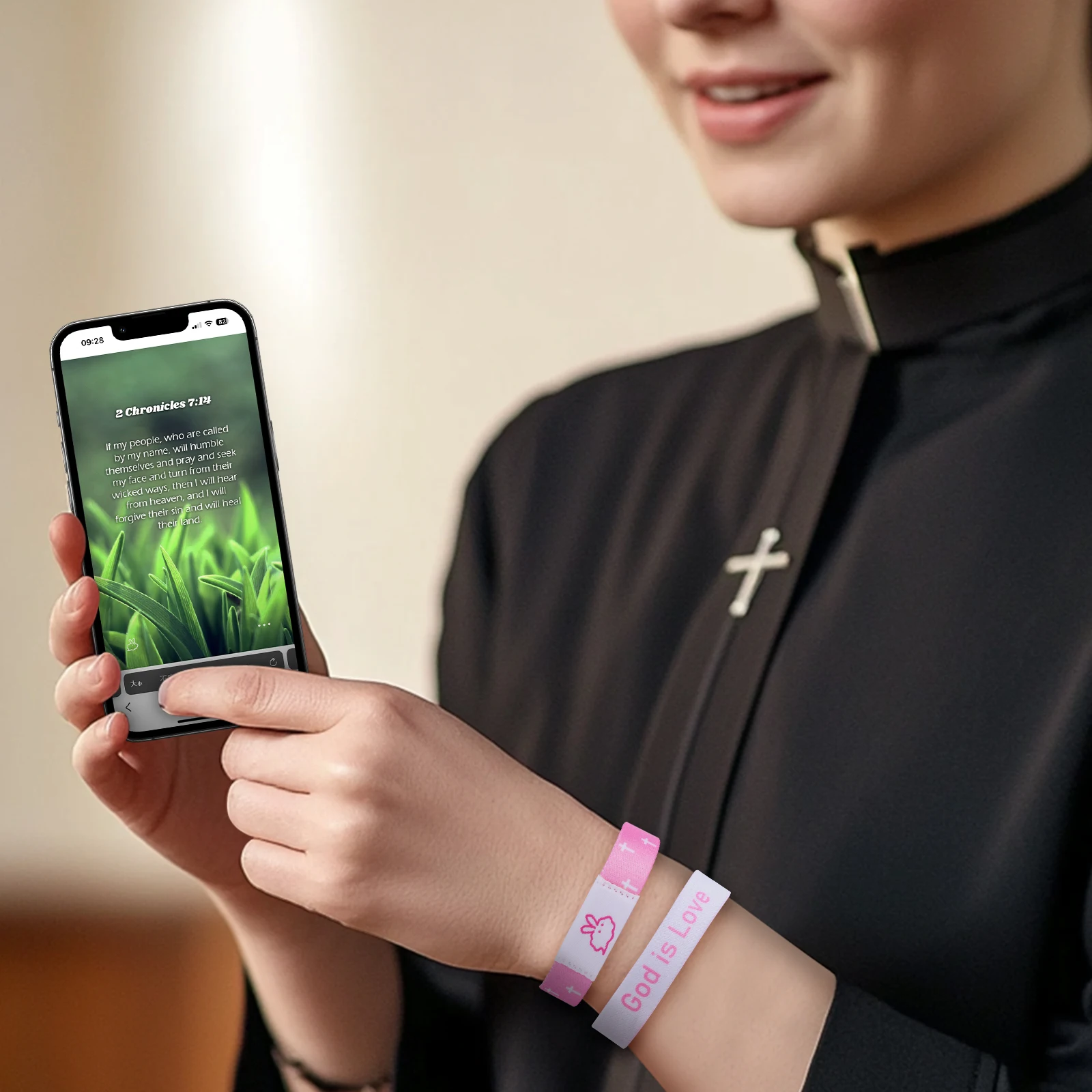 Pink Color Bible Verse God Is Love Christian Smart Nfc Code Gods Is Greater Than The Highs And Lows Jesus Bulk Bracelets