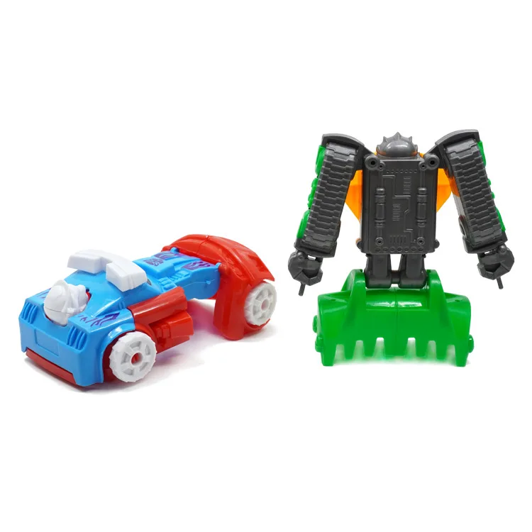 Transformed 2  Model Robot Car Changeable Assembly Deformation Deformed Transforming Toys for Kids Surprise Egg Capsule