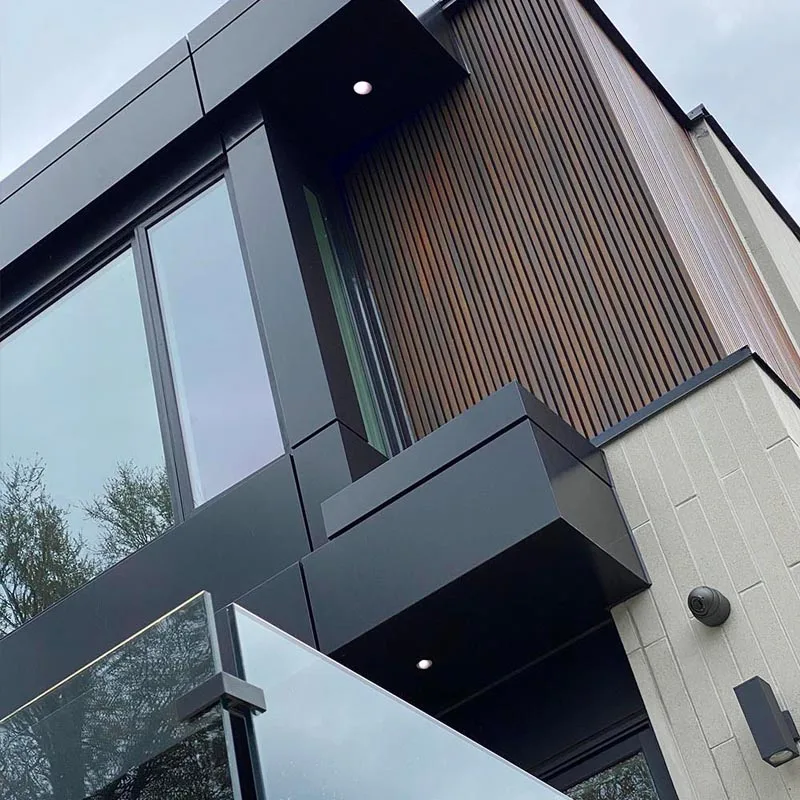 High quality waterproof Outdoor 3d Brown Wood Grainwpc wpc exterior wall panel